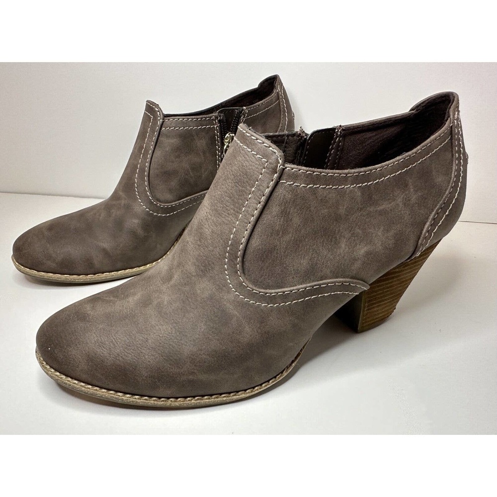 Dr Scholls Codi Ankle Boots Womens Size 10M Brown Faux Leather Comfort Booties